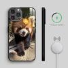 B-Beyond cute Western Red Panda   Phone Case For iPhone17,16,15,14,13,12,11 Plus,Pro Max Magnetic For Magsafe Wireless Charging