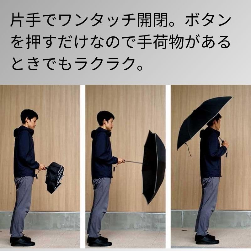 NURASAN Автоматический зонт с обратным складыванием Reverse 8 Water, Nurasan, Одно касание, Открытие/Закрытие, Складывание, 102 см, Спицы, Ветрозащитный, Водоотталкивающий, Мужской,