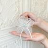 Diamond Sparkle Bow Flower Hair Clip - Women's High Ponytail & Bun Fixing Accessory