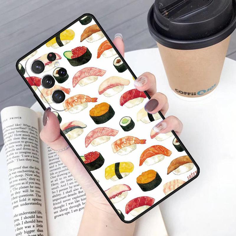 Чехол для телефона Kawaii Sushi Crowd Для Samsung Galaxy S24 S25 Ultra S21 S22 Ultra S10E Note 10 Plus Note 20 FE S23