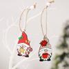 Рождественский гном, подвесные украшения, кукла Санта, деревянные подвесные ремесленные украшения для декора рождественской елки, праздничная вечеринка, 12 шт.