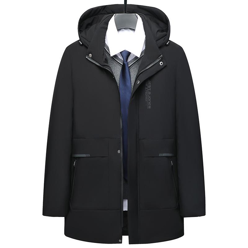 Winter Coat Thick Warm Cotton Coat Middle-aged Business Casual Cotton Coat Medium-long Cotton Coat Middle-aged and Elderly Men's Clothing