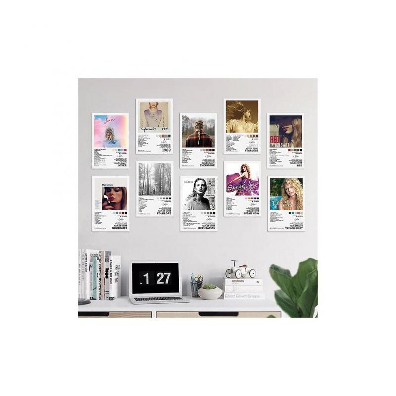 12er-Pack Taylor Swift Album-Poster, Album-Cover, Wandkunst, Dekor, Geschenke für Swiftie Ts-Fans, Musikliebhaber