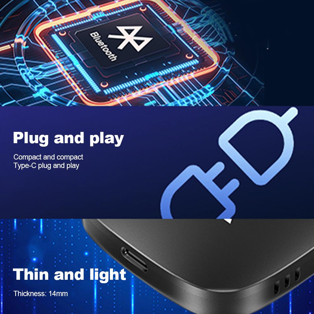 3 In 1 CarPlay Adapter Wired To Wireless Car Play & Android 13.0 Auto Cars Smart AI Box WIFI Bluetooth V5.0 For Netflix Youtube