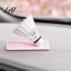 Sports Theme Ornament Rotating Car Badminton with Swivel Mechanism Shuttlecock Dashboard Desk Accessory Decoration for Interior Gift Lovers
