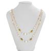 2Pcs/Set Long Chain Imitation Pearl Necklace Double Layers Sweater Chain  Women Fashion