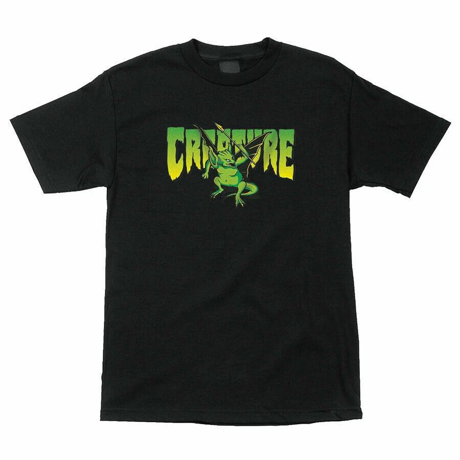 Creature SWAMPER Skateboard T Shirt BLACK