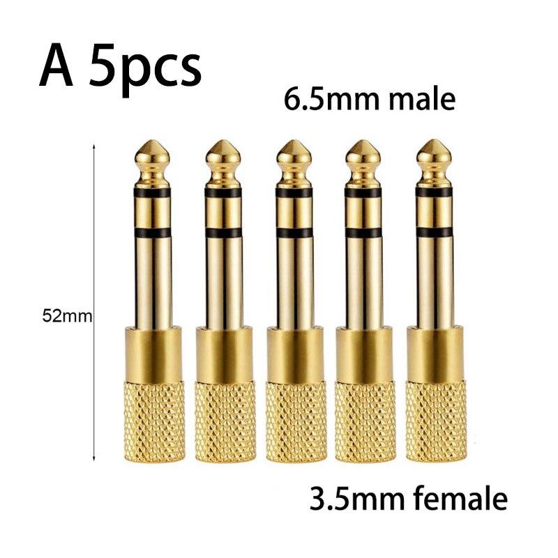 5 шт., штекер 6,35 мм к разъему 3,5 мм, аудиогарнитура, микрофон, адаптер для гитары, переходник 6,5 мм «папа» на разъем «мама» 3,5 мм, Aux кабель