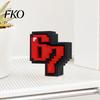 Solid Base Display Decor 3D Printed 67 Clicker Fidget Toy, Pixel Art Desk Decor, Stress Relief Sculpture with Matte Craft Accessory Base, for