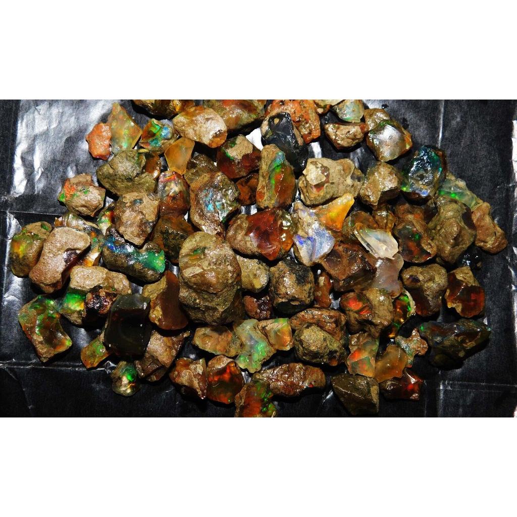 Natural Mixed Color Opal Loose Gemstone 100 ct Rough Lot October Birthstone for Gem Collections