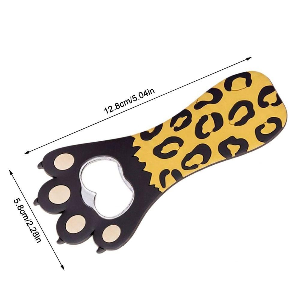 Vibrant Colors Fridge Magnet Opener Paw Shape Multifunctional Bottle Opener Kitchen Barware