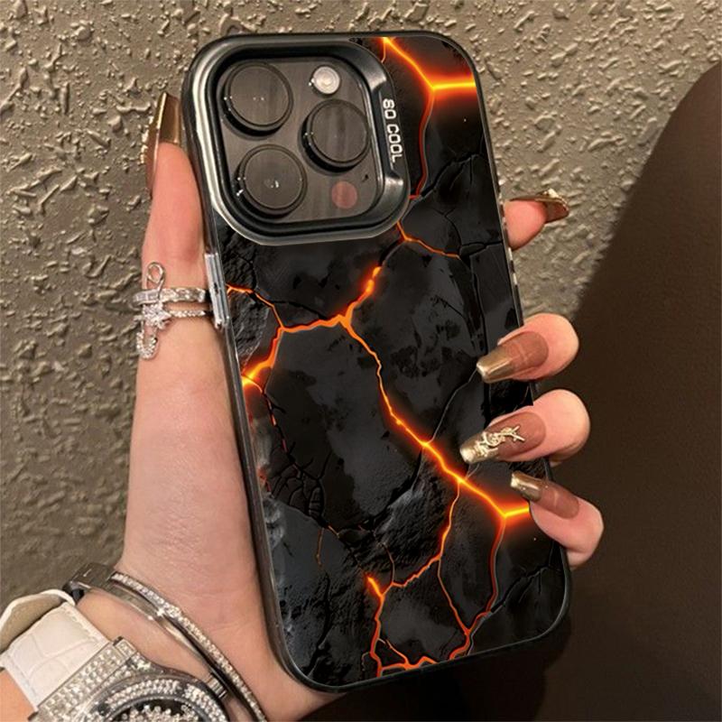 Креативный горный Magma Lightning серебристый IMD чехол для Samsung Galaxy S24 S23 S22 S21 Ultra Plus S20 FE A13 A23 A15 A35 A55 чехол