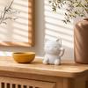 Милая статуэтка кошки для дома, 3D-печатная статуэтка удачи, Белая фигурка Манэки, Матовый мини-украшение для тумбочки, Стола, Спальни, Праздник, День рождения