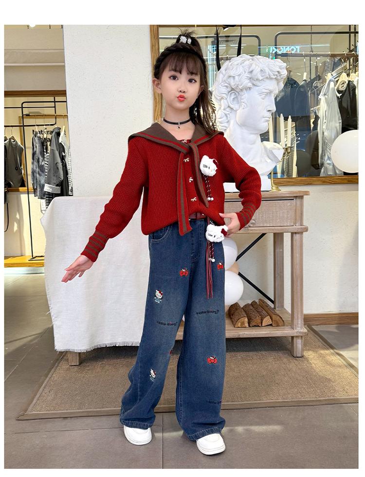 Girls' KT Cat Sweater and Jeans Set