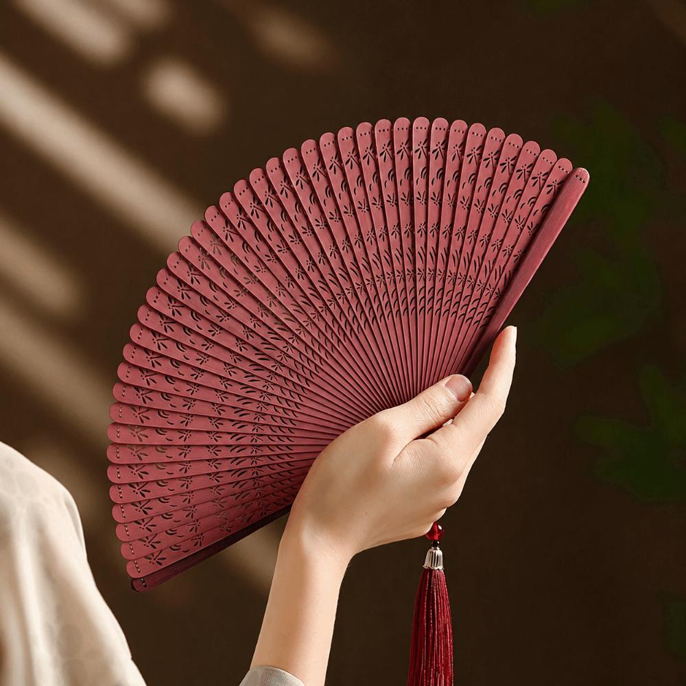 Portable Retro Hand Fan Elegant Classical Folding Fan Chinese Style Folding Bamboo Fan  Home Decor