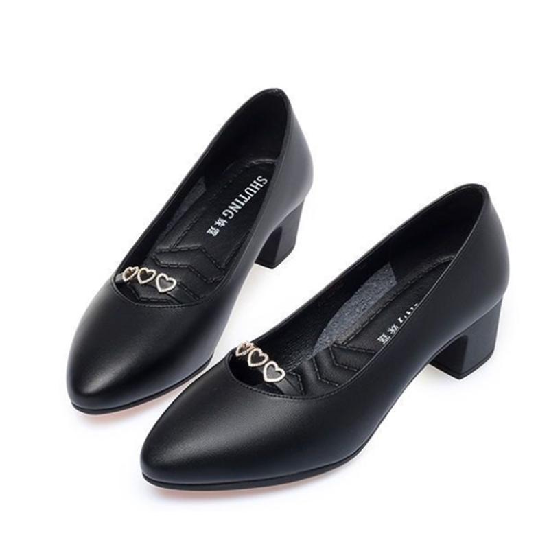 Sapatos femininas женские классические высококачественные черные лакированные туфли из офисной кожи на квадратном каблуке женские модные милые туфли-лодочки ba32