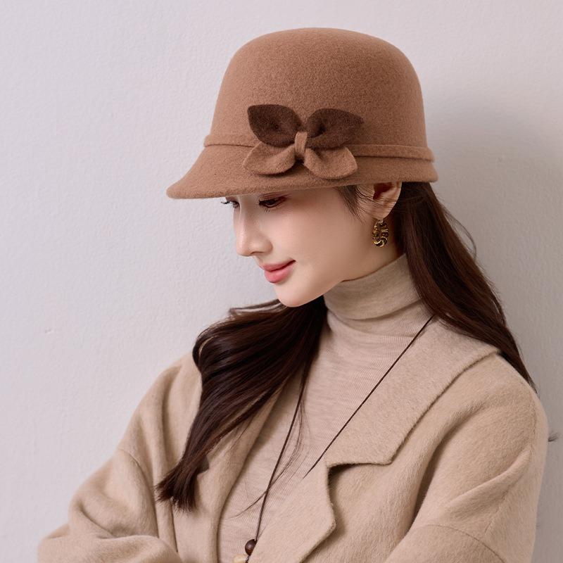 Korean Style Winter Warm Bucket Hat For Women Casual Simple Elegant