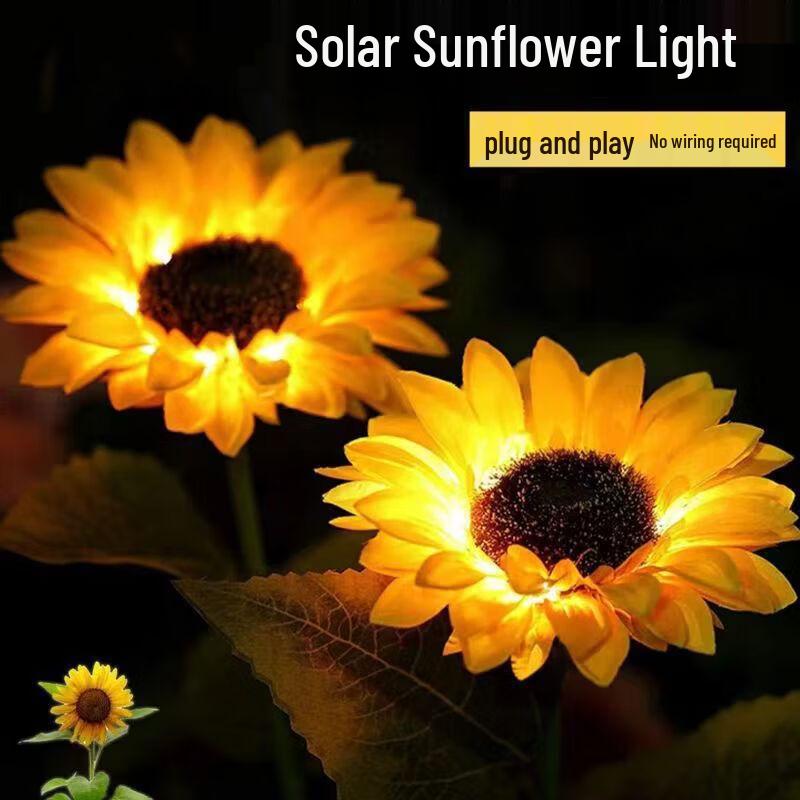 NuFeng Solar 3-Head Sunflower Garden Light