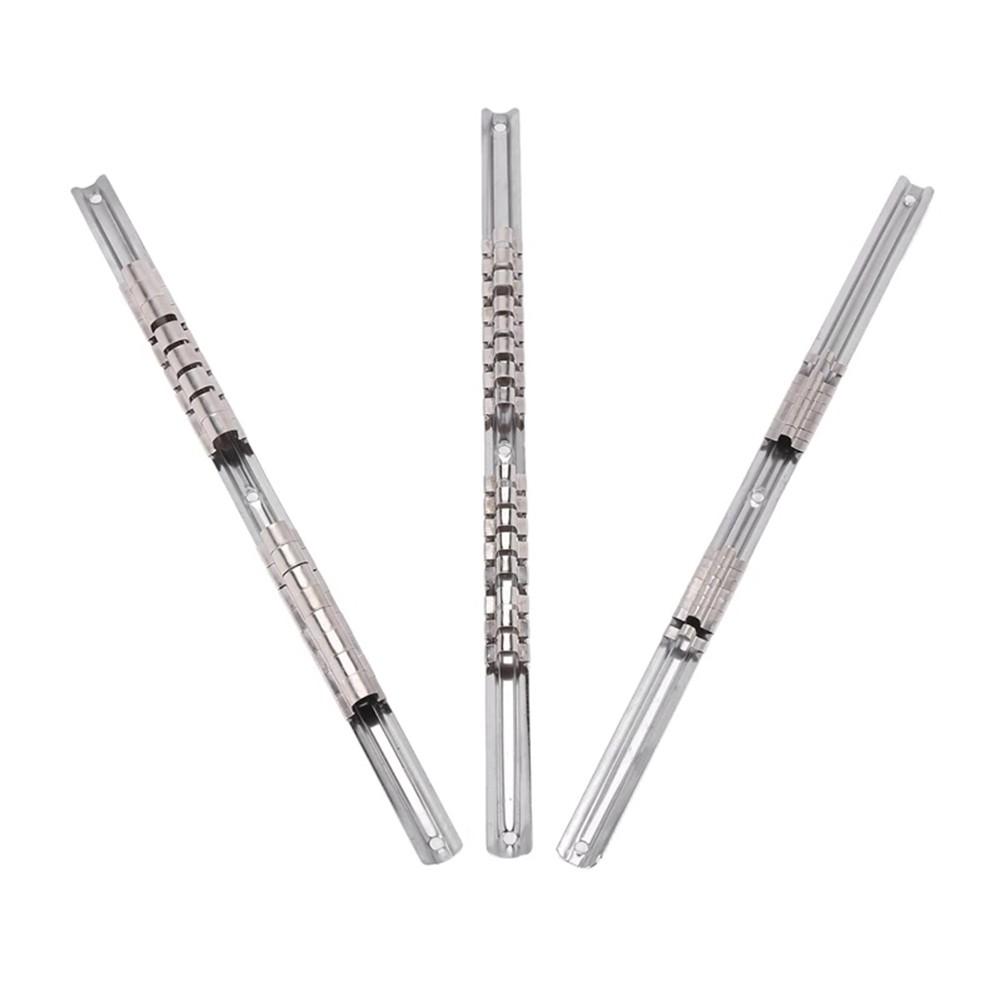 Держатель для розеток 1/4 3/8 1/2 дюйма с 16 зажимами на направляющей, монтируемая на скользящую подставку для инструментов, органайзер для хранения инструментов