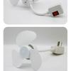 Three-Blade Ultra-Quiet Fan with Strong Wind, Stepless Adjustment, Three-Pin Plug—for Home, Kitchen, and Bedroom (Model SY55).