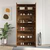 Shoe Cabinet with Shelf Brown 80 x 35.5 x 180 cm Particleboard