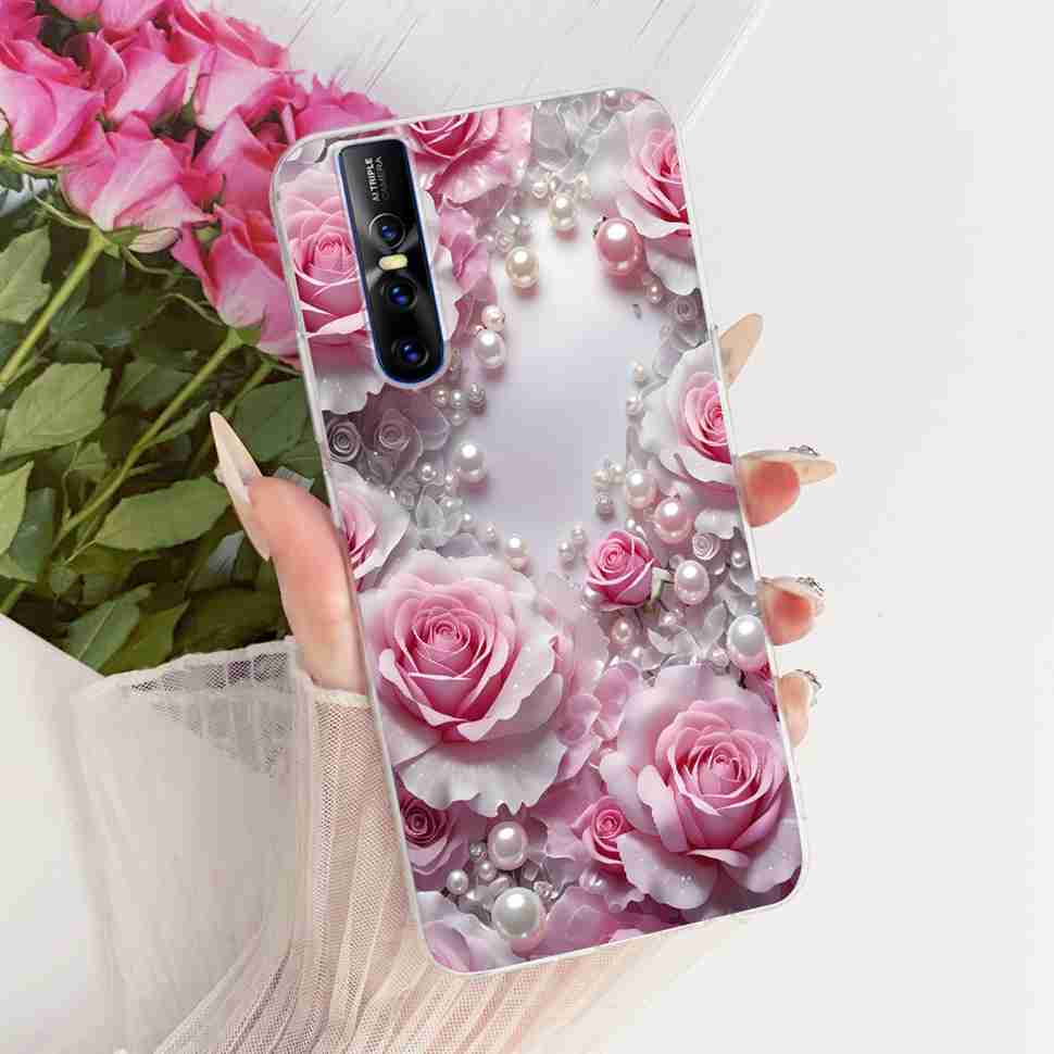 For Vivo V15 Pro Casing Soft Silicone Colorful Butterfly Cover For Vivo V 15 V15 VivoV15 Pro Fundas Capa Full Protective Case