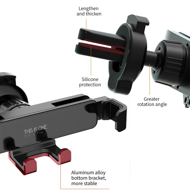 ROCK Автомобильный держатель для телефона для телефона в автомобиле, зажим для вентиляционного отверстия, гравитационный держатель для мобильного телефона, подставка с GPS