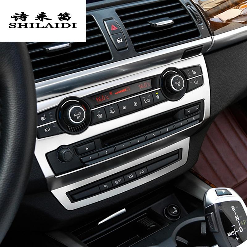 Стайлинга автомобилей, внутренние кнопки, панель, рамка, декоративные накладки, наклейки для BMW x5 x6 e70 e71, нержавеющая сталь, авто