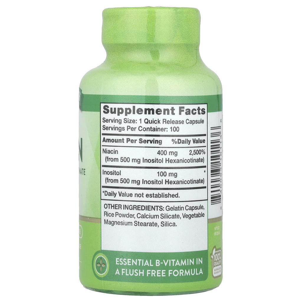 Nature'S Truth, Niacin Free, 500Mg, 100 Rapid Release Capsules