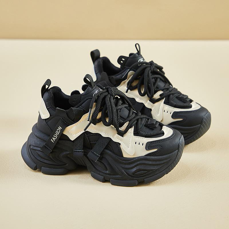 Повседневные женские кроссовки Dad на толстой платформе, нескользящие, легкие, удобные, со шнуровкой, женские, дышащие, для ходьбы, тенниса