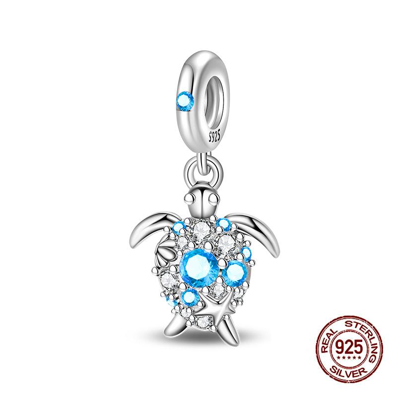 Summer Charms Copper Luminous Ocean Series Pendants Crab Whale Charms Beads Fit Original Bracelet Fine Diy Jewelry