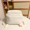 Soft waxy milk yellow backpack female simple versatile ins large capacity high school student junior high school student schoolbag backpack