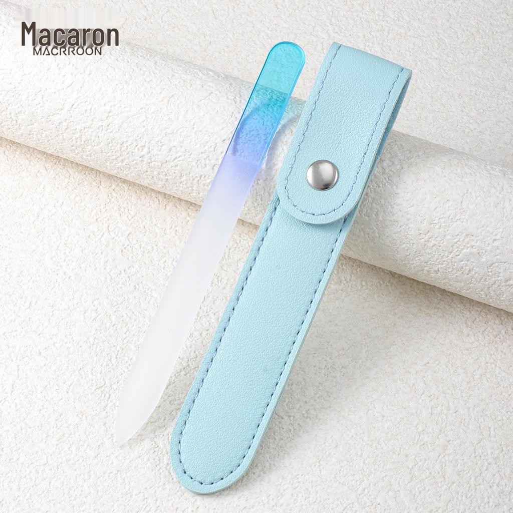 Двусторонний синий нано-кристаллический напильник и баф для ногтей - Инструмент для маникюра с мелким зерном