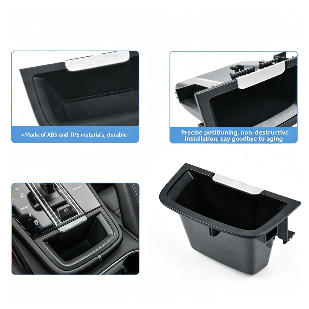 For Porsche Cayenne 9Y0 Central Storage Box Cayenne Armrest Box Storage Box Compartment For Miscellaneous Items 2018-2023