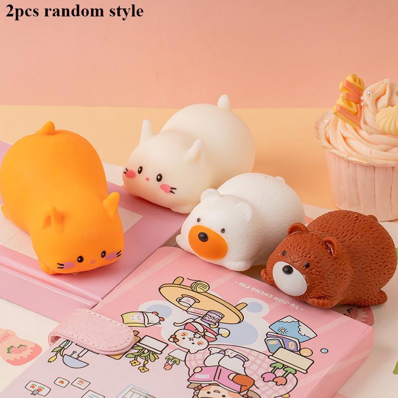 Cute Simulation Bear Squishy Fidget Toy Kawaii Cat Slow Rebound Stress Relief Sensory Squeeze Toy For Adults Kids Holiday Gifts