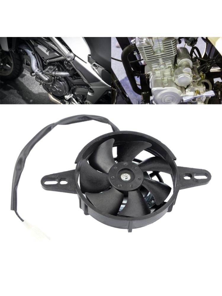 Мотоциклетный масляный радиатор, водяной охладитель, электрический радиатор, вентилятор охлаждения, простая установка, пластиковый фитинг для 150-250cc