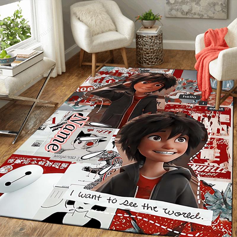 Custom 1Pc Baymax Adventure Cityscape Rug Office Carpet Indoor Outdoor Entrance Doormat Nonslip Soft And Comfortable Living Room D9165