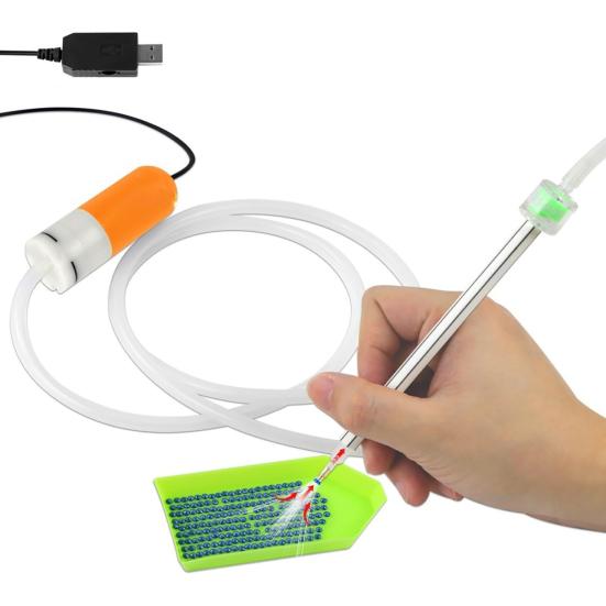 Вакуумная ручка для алмазного искусства Электрический инструмент для нанесения алмазов Без воска Питание от USB Алмазное искусство
