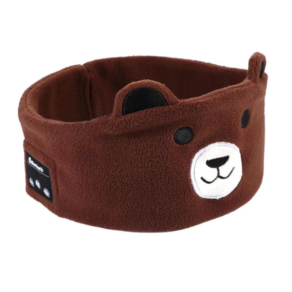Thin Speakers Bluetooth Headphones Eye Mask Soft Plush Speakers Headband Not-in-Ear Design