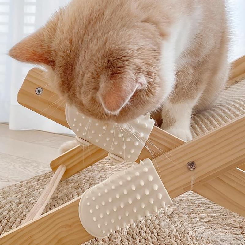 Pet Cat Hair Removal Massage Comb Cats Scratching Rubbing Brush Kitten Grooming Self Cleaning Desk Cat Scratcher Combs