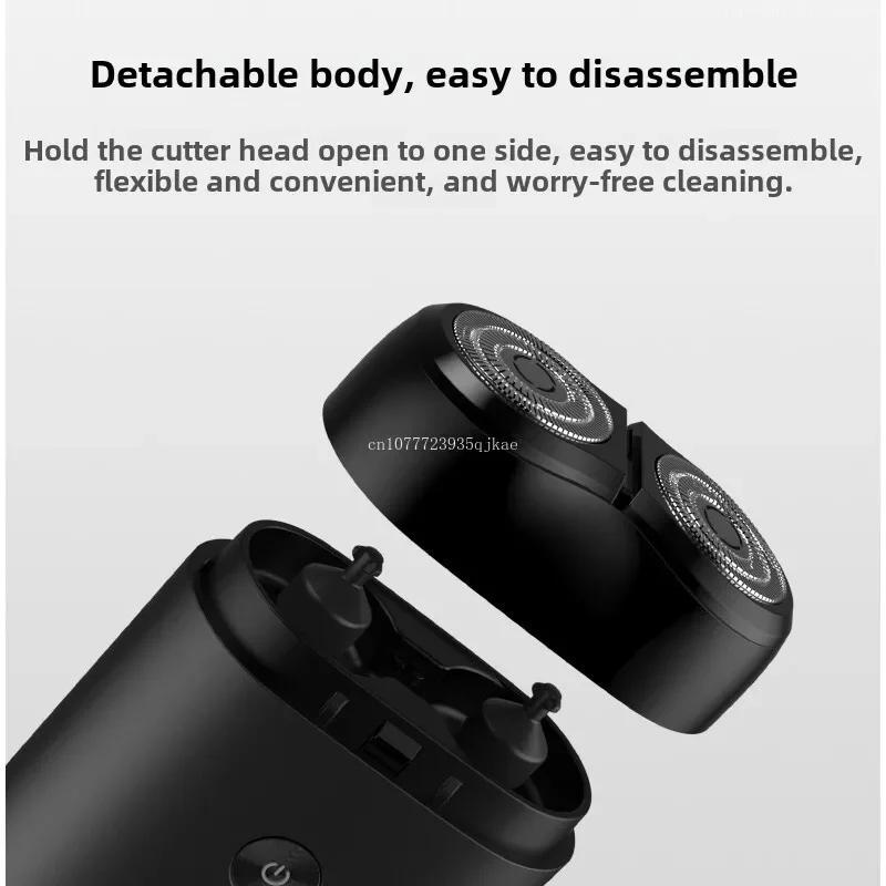Xiaomi MIJIA S100 электробритва с двойным лезвием, портативная бритва для сухой и влажной уборки, триммер для бороды, резак для бороды, перезаряжаемая от USB для мужчин, бритвенный станок