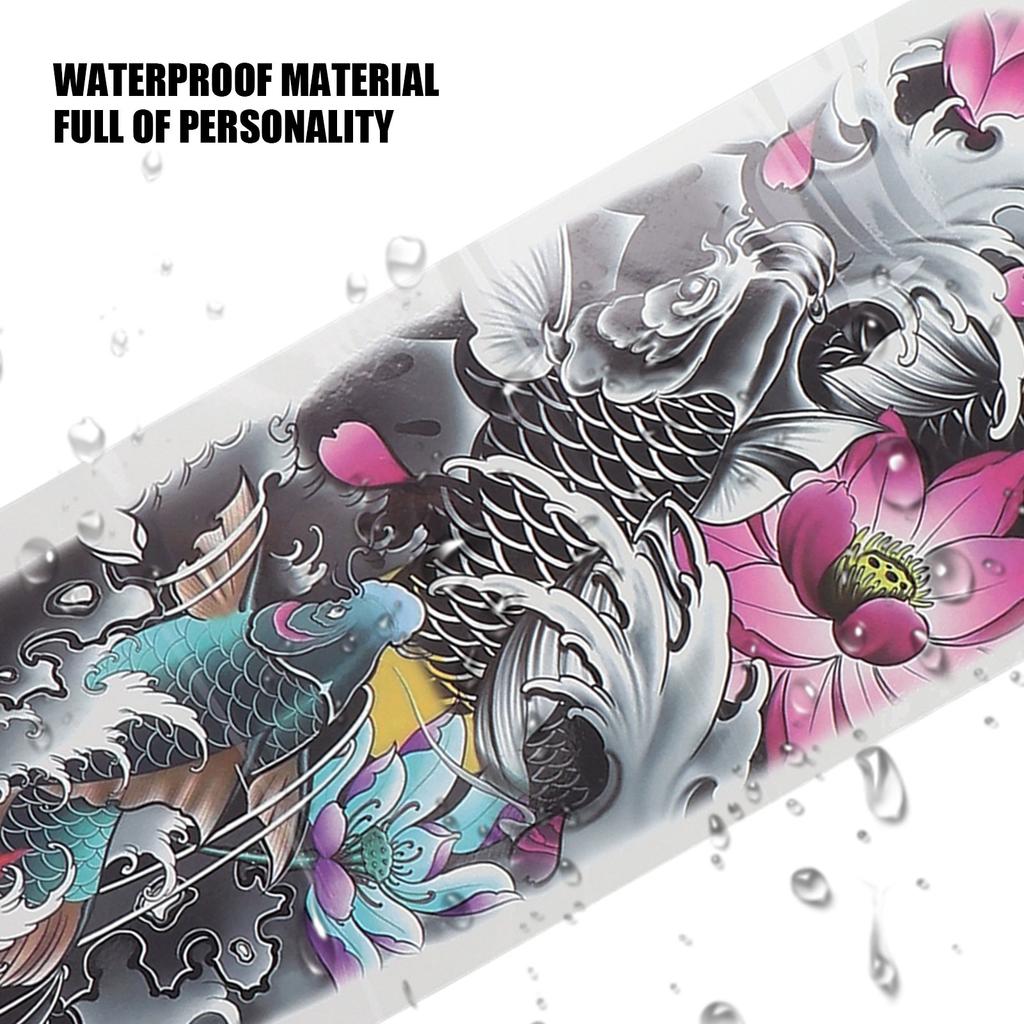 10 шт. Временные тату-наклейки с полным рукавом, большие, унисекс, водостойкие, тату-имитация на руку