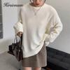 Hirsionsan Simple Solid Fashion Base Jumper Female Casual O Neck Gentle Knitted Sweaters Women Autumn Korean Cute Loose Pullovers