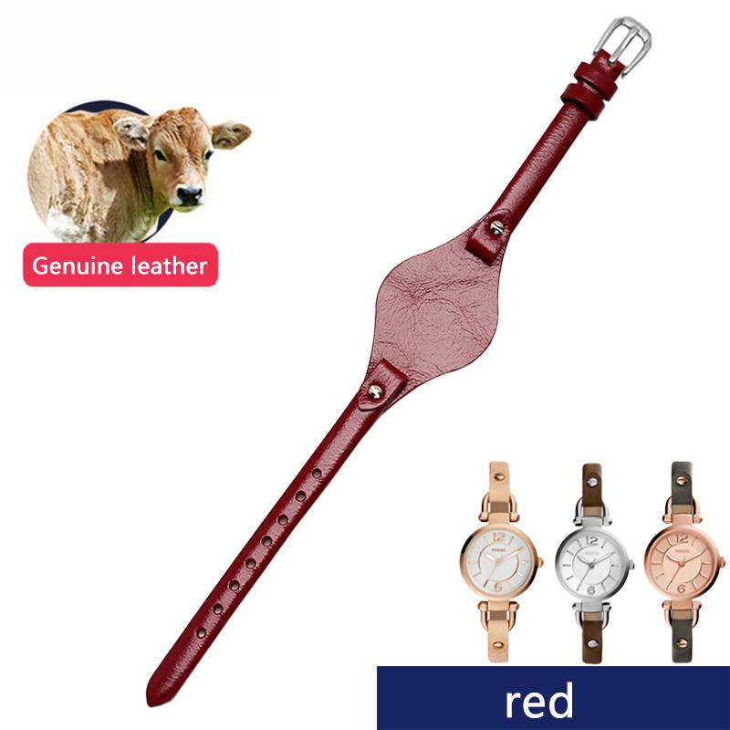 ОДИН Высококачественный ремешок для часов 8 мм Специальный для Fossil ES4119 ES4000 ES3148 ES3077 ES2830 ES3262 3060 Женский браслет для часов Женский ремешокMN