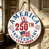 Деревянная табличка на дверь к 250-летию США 1776-2026 250 Лет Свободы Патриотическая подвесная табличка для 4 июля Дня Независимости Входная дверь Крыльцо дома