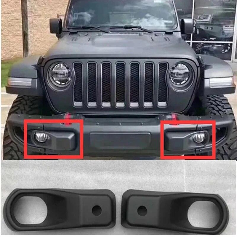 Чехол на переднюю противотуманную фару для Jeep Wrangler JL 2018 2022, бампер к 10-летию, автоаксессуары