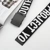 Унисекс холщовый ремень с принтом букв для уличной моды
