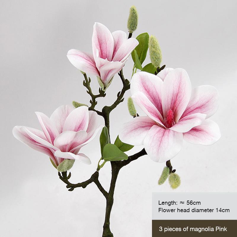 Магнолия на ощупь, с бутонами, высокая имитация, флористика в китайском стиле, украшение для гостиной