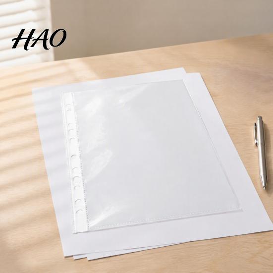 Test Paper Storage Solution 4-Hole Document Folder/A4 File Bag, Durable PP Portable Neat Desktop Organization Folder, Macaron Colors Lightweight