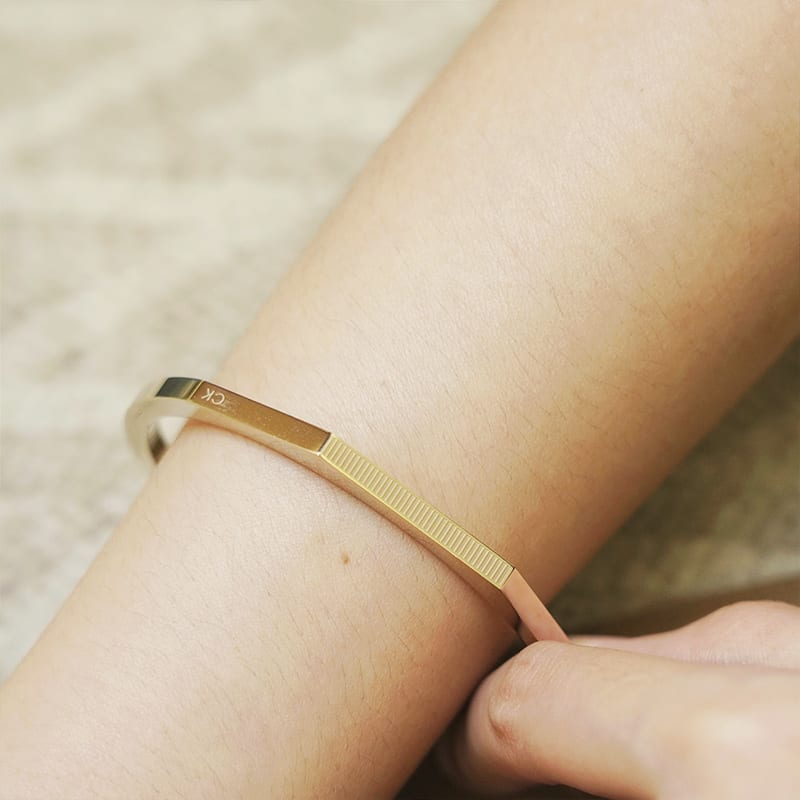 CALVIN KLEIN Stainless Steel Gold Plated Steel Trendy, Versatile, Fashion Bangle Women's 35000047